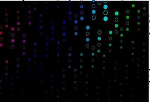 Dark Multicolor, Rainbow vector background with bubbles.