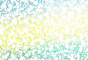 Light Blue, Yellow vector background with bubbles.