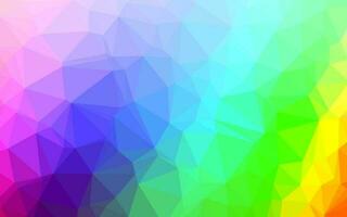 Light Multicolor, Rainbow vector shining triangular pattern.