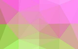 Light Pink, Green vector abstract polygonal texture.