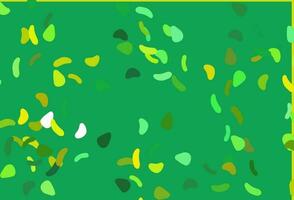 Light Green, Yellow vector background with abstract forms.