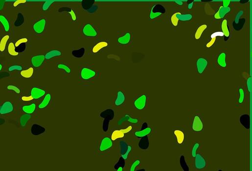 Light Green, Yellow vector texture with random forms.