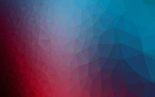 Dark Blue, Red vector shining triangular pattern.