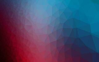 Dark Blue, Red vector shining triangular pattern.