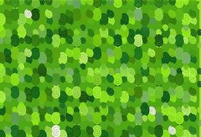 Light Green vector pattern with liquid shapes.