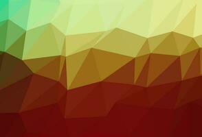 Dark Green, Red vector polygon abstract backdrop.