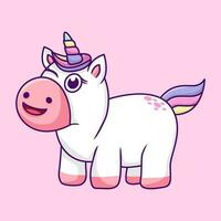 Cute unicorn illustration, cute and fun vector