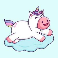 linda unicornio ilustración, linda y divertido vector
