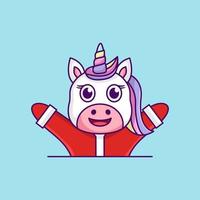 linda unicornio ilustración, linda y divertido vector