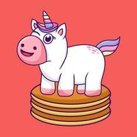 Cute unicorn illustration, cute and fun vector