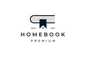 black white home book logo vector