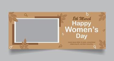 women's day social media banner vector