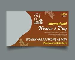 International women's day social media banner and web banner vector