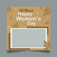 International women's day social media post vector