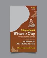 women's day social media banner vector