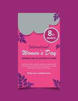 International women's day social media and web banner vector