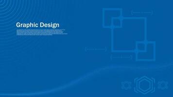 abstract innovation background consists of square, line and dot circle. graphic vector