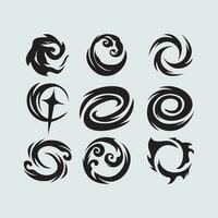 Swash cloud effect game illustration vector element template set bundle swirl, twist, wave, storm clip art