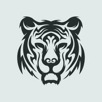 Tiger head vector illustration tattoo clip art template sticker tshirt design e sport logo editable