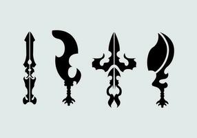 Blade sword warrior armor weapon tools sharp knife illustration vector element set bundle isolated editable