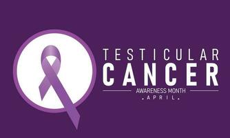 Testicular Cancer Awareness Calligraphy Poster Design. Vector Illustration.