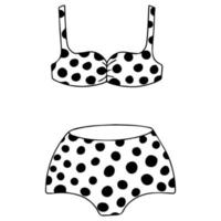 Doodle swimsuit, great design for any purposes. Vector illustration.