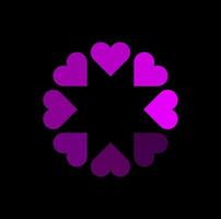 Pink hearts with loading idea. Pink heart buffering icon. vector