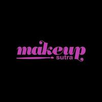 Makeup Sutra vector symbol with a makeup brush.