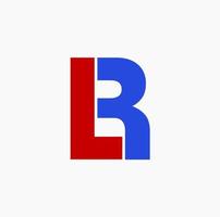 LR company name initial letters icon. LR monogram. vector