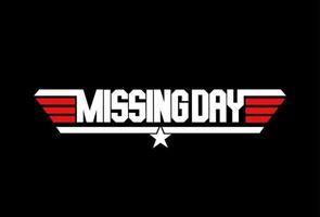 Missing Day typography vector icon. Missing Day lettering.