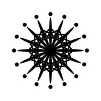 Abstract intricate snow or round design. vector