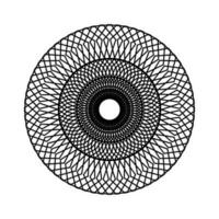Floral round lines vector design.