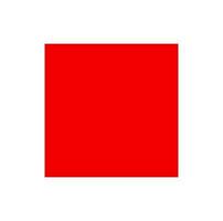 A big red square vector sign. Red block icon.