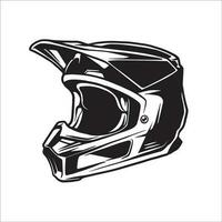 Motocross helmet vector illustration