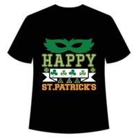 happy St Patrick's Day Shirt Print Template, Lucky Charms, Irish, everyone has a little luck Typography Design vector