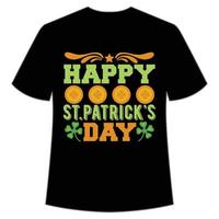 contento S t patrick's día camisa impresión plantilla, suerte encantos, irlandesa, todos tiene un pequeño suerte tipografía diseño vector