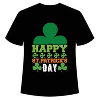 happy St Patrick's Day Shirt Print Template, Lucky Charms, Irish, everyone has a little luck Typography Design vector