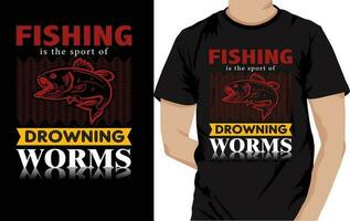 Fishing Lover T-shirt Design Vector