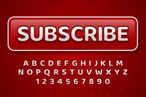 decorative subscribe text effect vector design