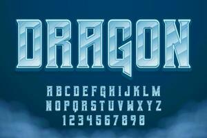 decorative dragon Font and Alphabet vector