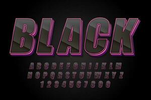 decorative black text effect vector design