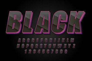 decorative black text effect vector design