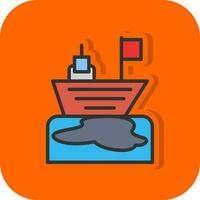 Ocean Oil Spill Vector Icon Design