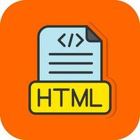 diseño de icono de vector de archivo html