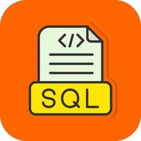 diseño de icono de vector de archivo sql