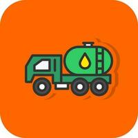 Oil Tanker Vector Icon Design