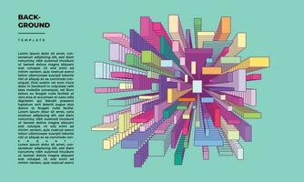 resumen rectangular y vistoso antecedentes capa diseño para póster, aterrizaje página, bandera, o presentación página vector