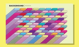 Colorful rectangle background layer design for poster, landing page, banner, or presentation page vector