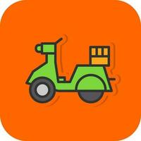 Delivery Scooter Vector Icon Design