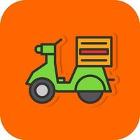 Delivery Bike Vector Icon Design